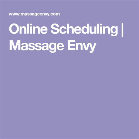 massage envy schedule